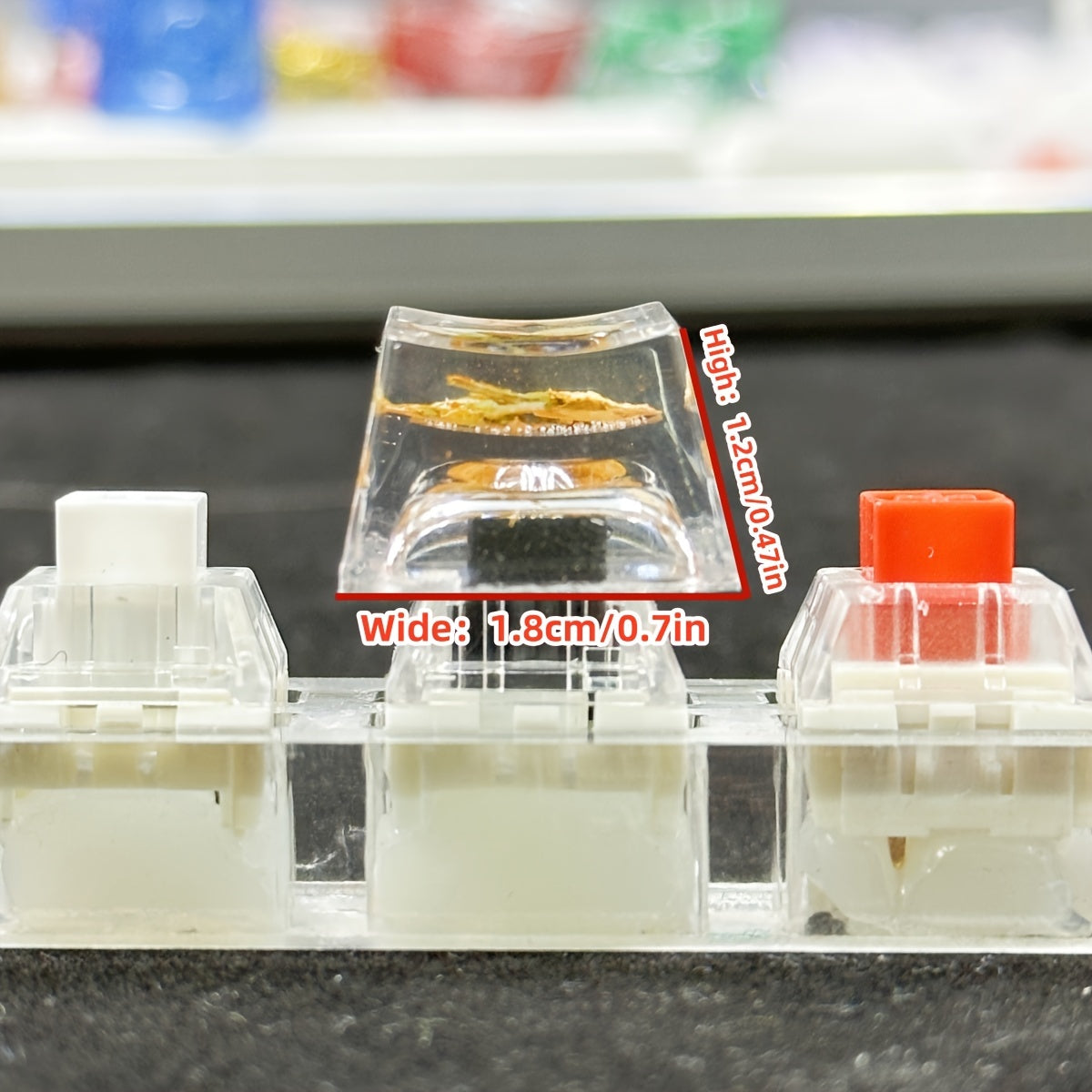 Clear Real Flower Cute Keycap - Mechanical Keyboard Keycaps