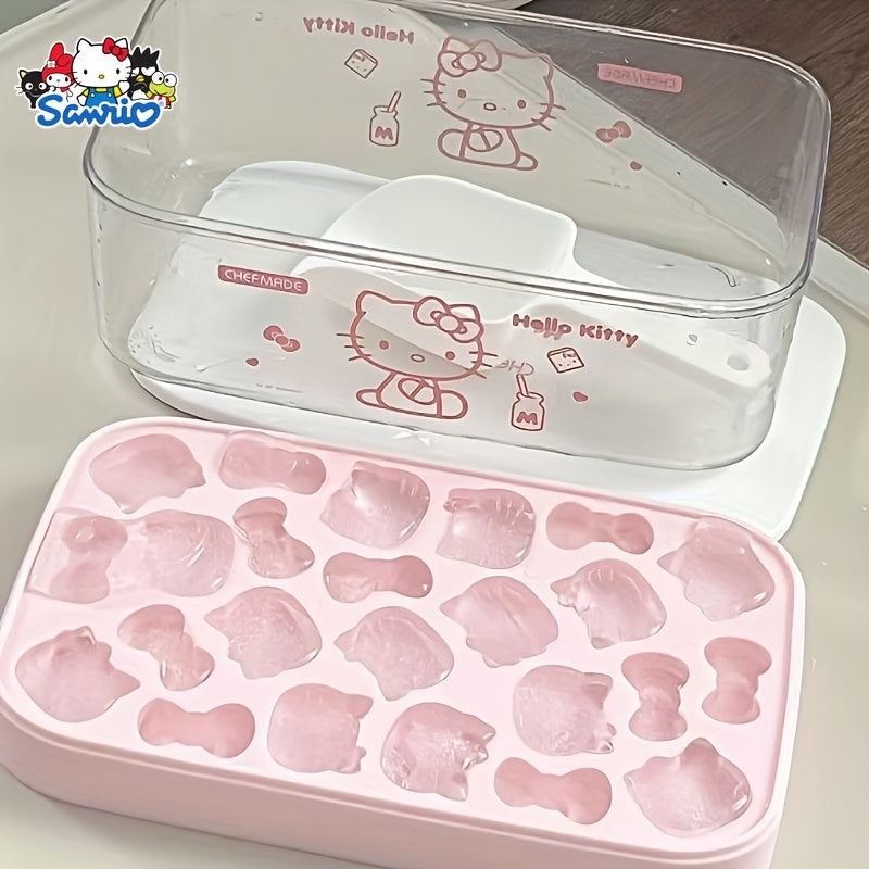Kawaii Sanrio Hello Kitty Silicone Ice Cube Tray with Lid