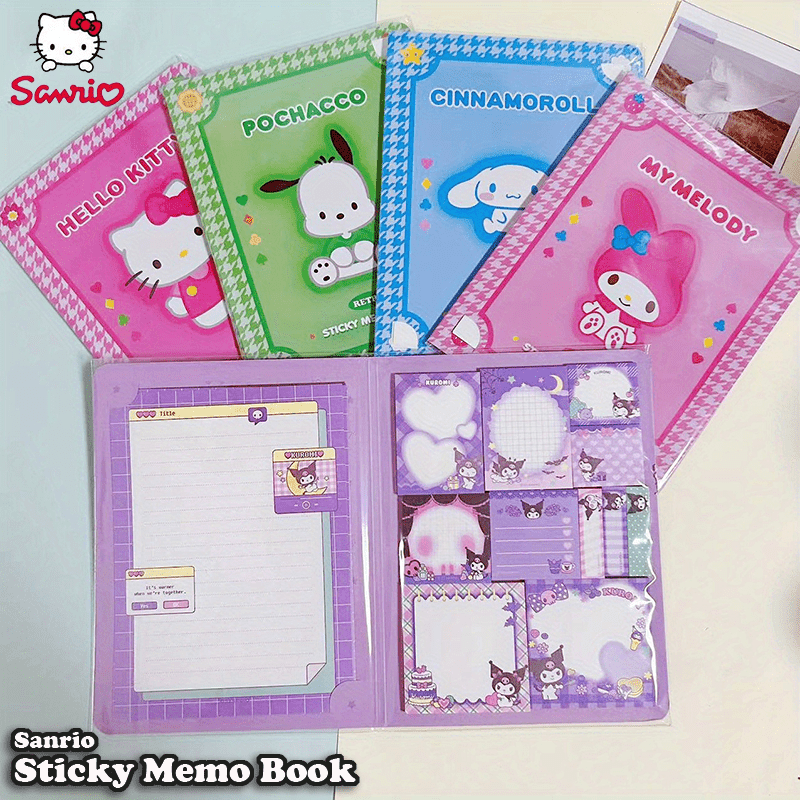 Sanrio Hello Kitty Sticky Memo Book with 2 Letter Paper Designs + 11 Sticky Note Designs, 330 Sheets