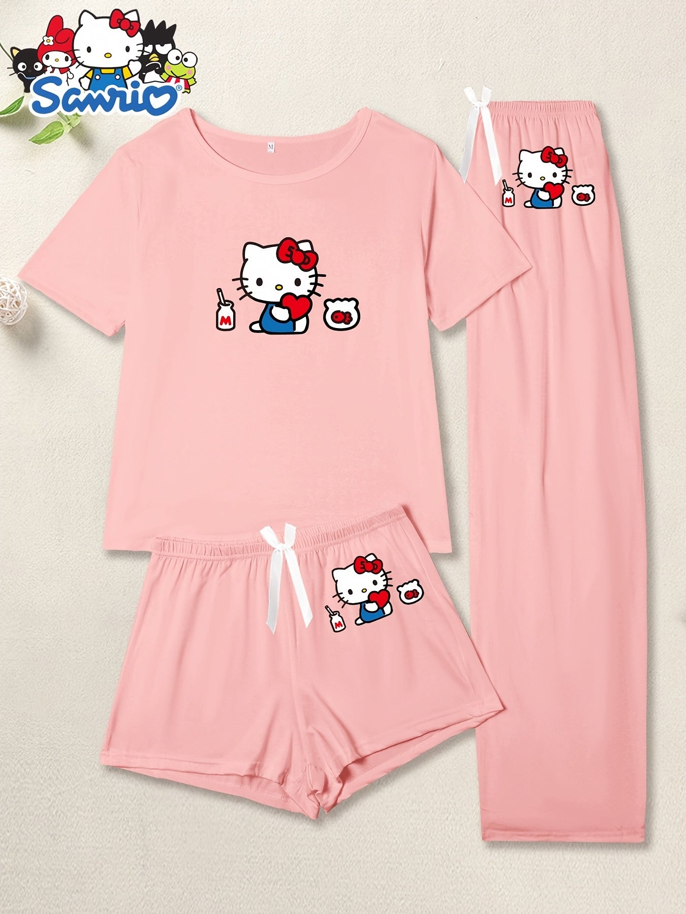 Sanrio's Hello Kitty Casual And Comfortable Three-Piece Set