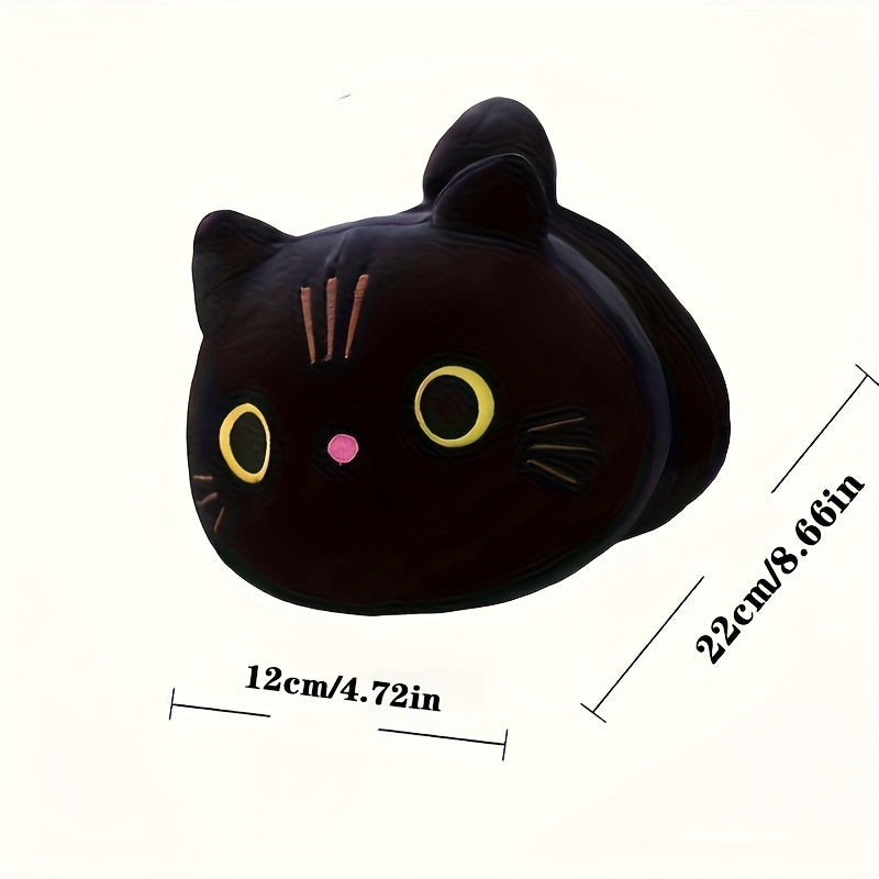 10 inch Mushroom Bear Cartoon Cat Plush Toy, Soft Stuffed Kitten in White, Black, Orange, Gray - Cute Gift for Boys and Girls