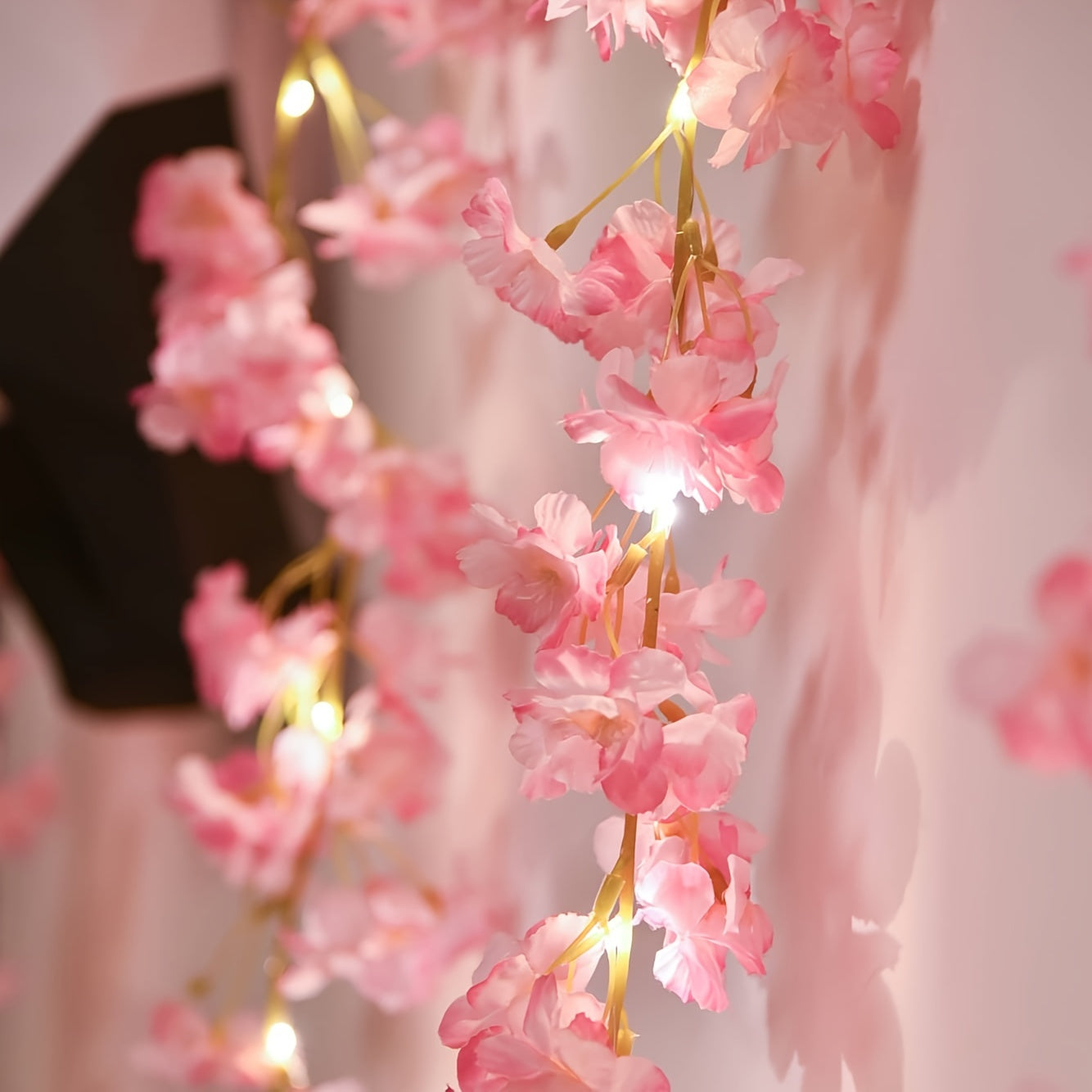 Cutecore Kawaii Pink Cherry Blossom LED String Lights