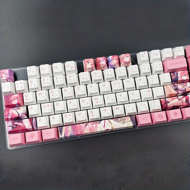12-Key Anime Character Design Keycaps - Unique Mechanical Keyboard Accessories