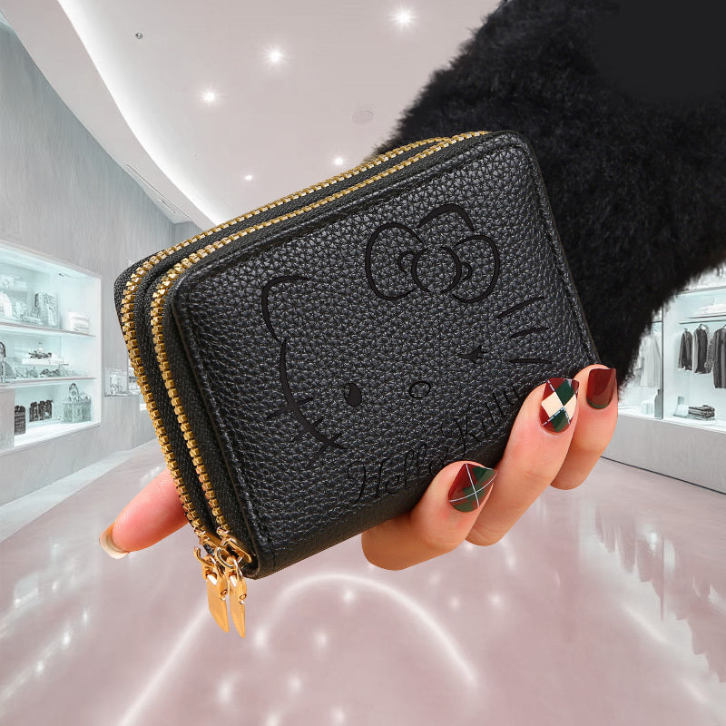 Cute SANRIO Hello Kitty Wallet - Black