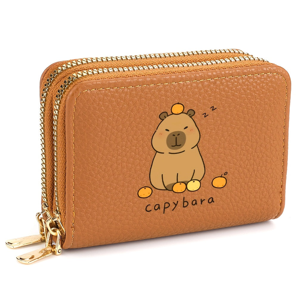 Cute Wallet - Capybara Double Zipper Wallet
