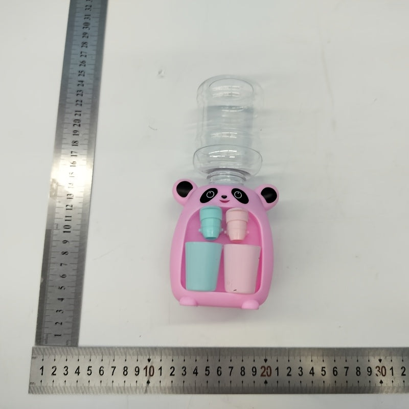 1pc Mini Panda Water Dispenser with Dual Outlet Press-Type Beverage Machine