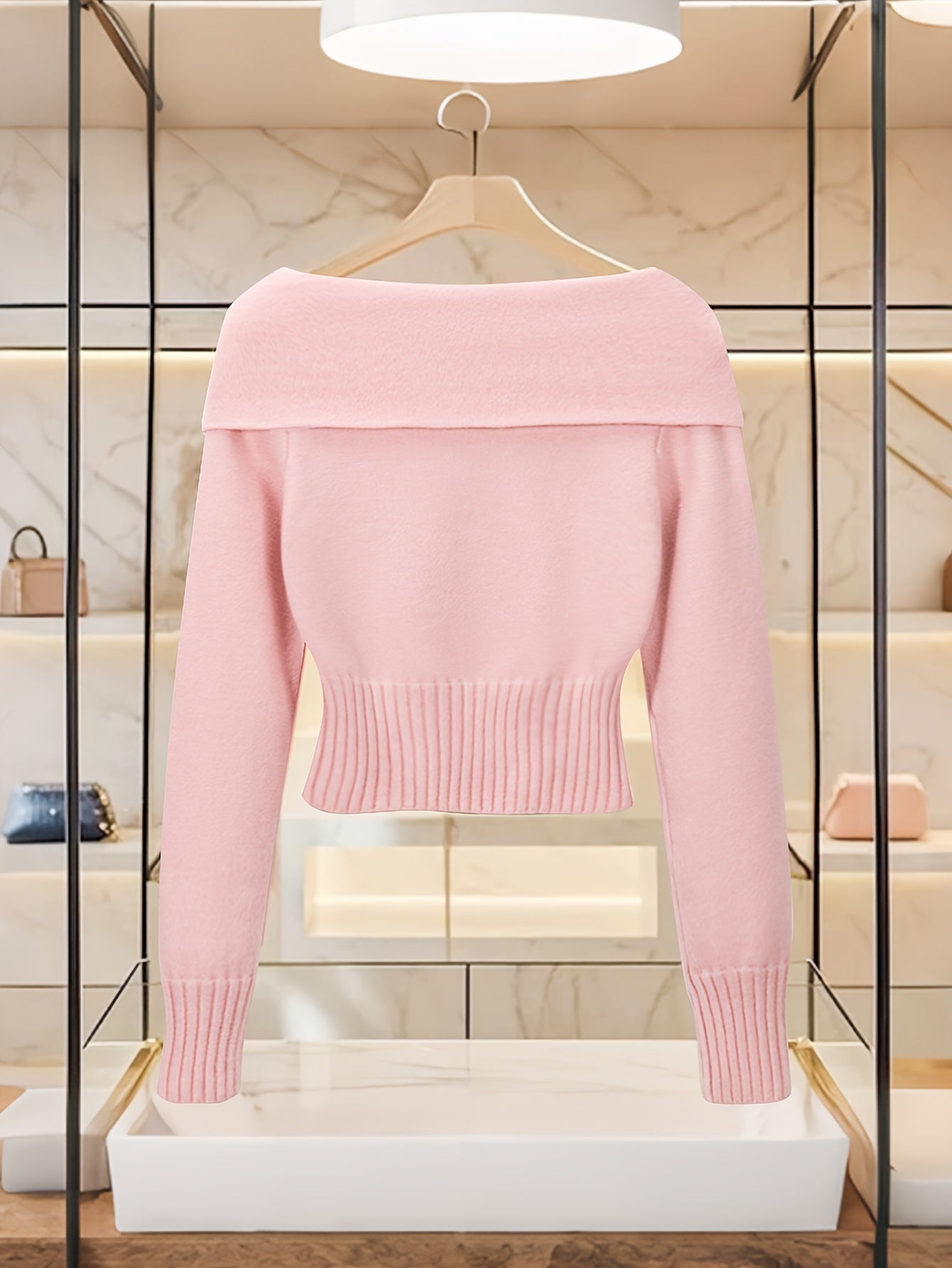 Women's Cutecore Elegant Off-Shoulder Cardigan with Bow Detail