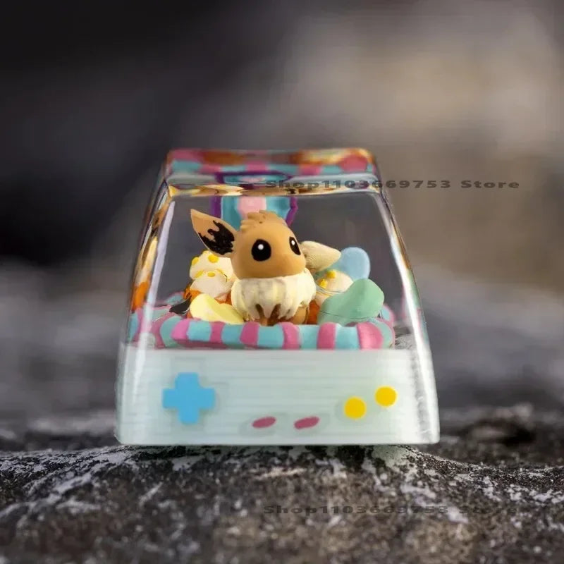 Pokemon Keycaps Gengar, Eevee, Pikachu Keycaps for Mechanical Keyboard