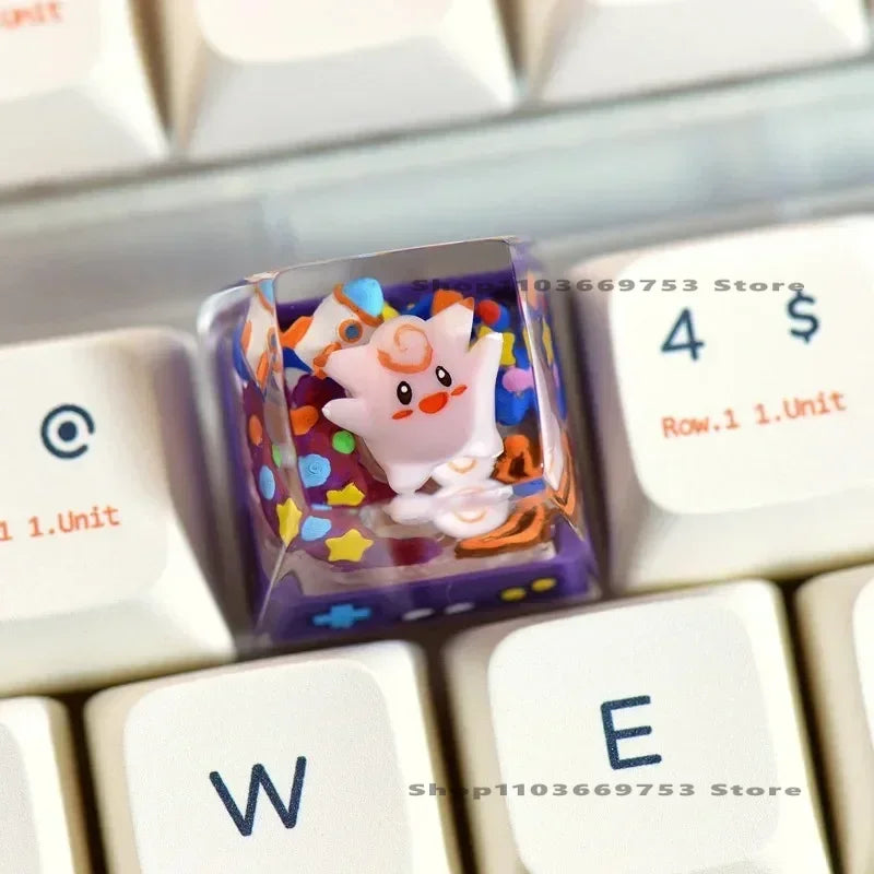 Pokemon Keycaps Gengar, Eevee, Pikachu Keycaps for Mechanical Keyboard