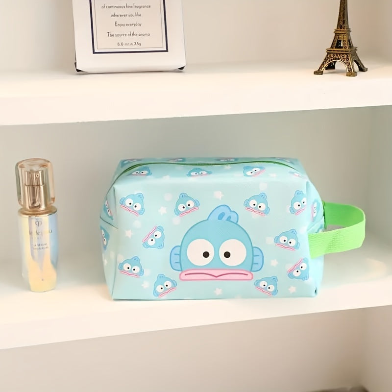 Kawaii Sanrio Spacious Leather Makeup Bag with Handle