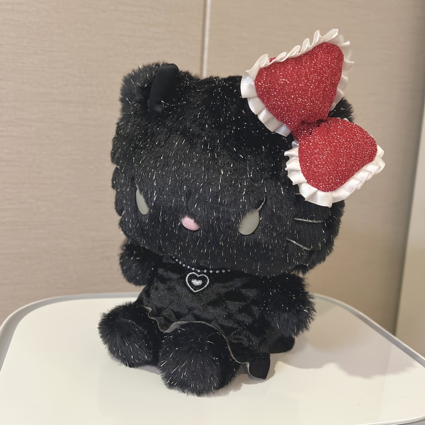 Kawaii Sanrio Black Angel Hello Kitty Novelty Doll Plush Toy