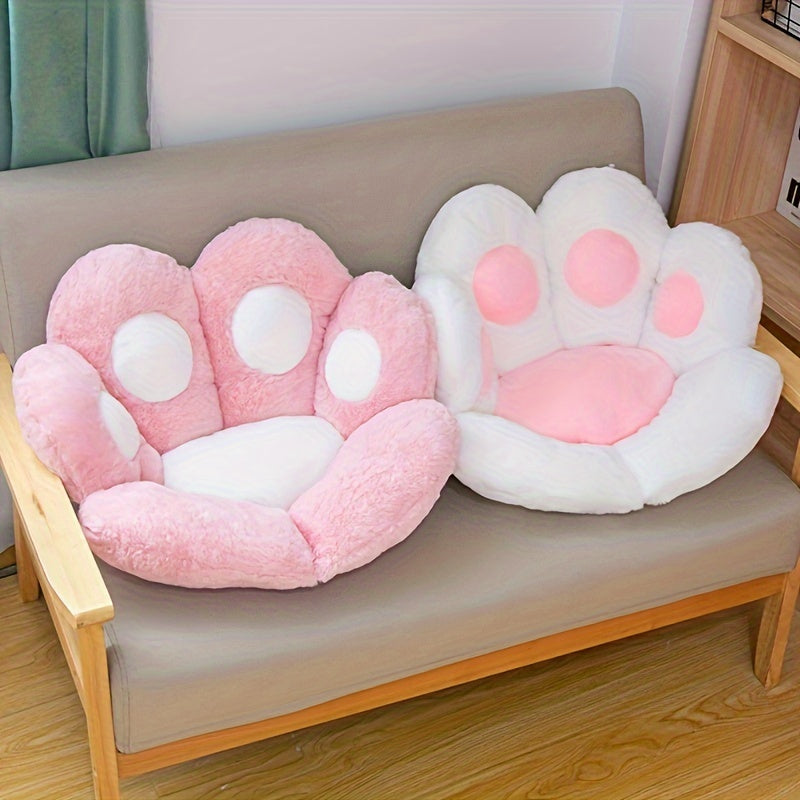 Cutecore Kawaii Thickened Cat Paw Cushion, Office Plush Chair Cushion