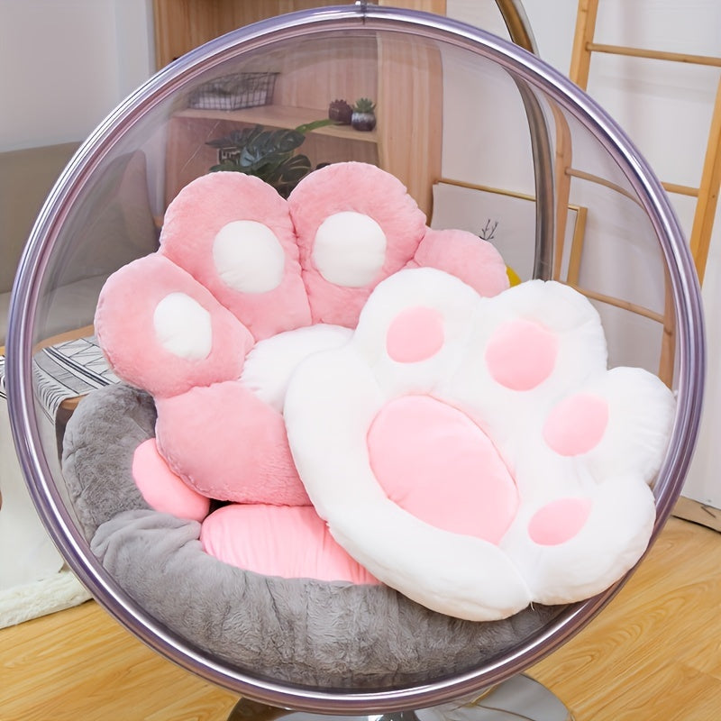 Cutecore Kawaii Thickened Cat Paw Cushion, Office Plush Chair Cushion