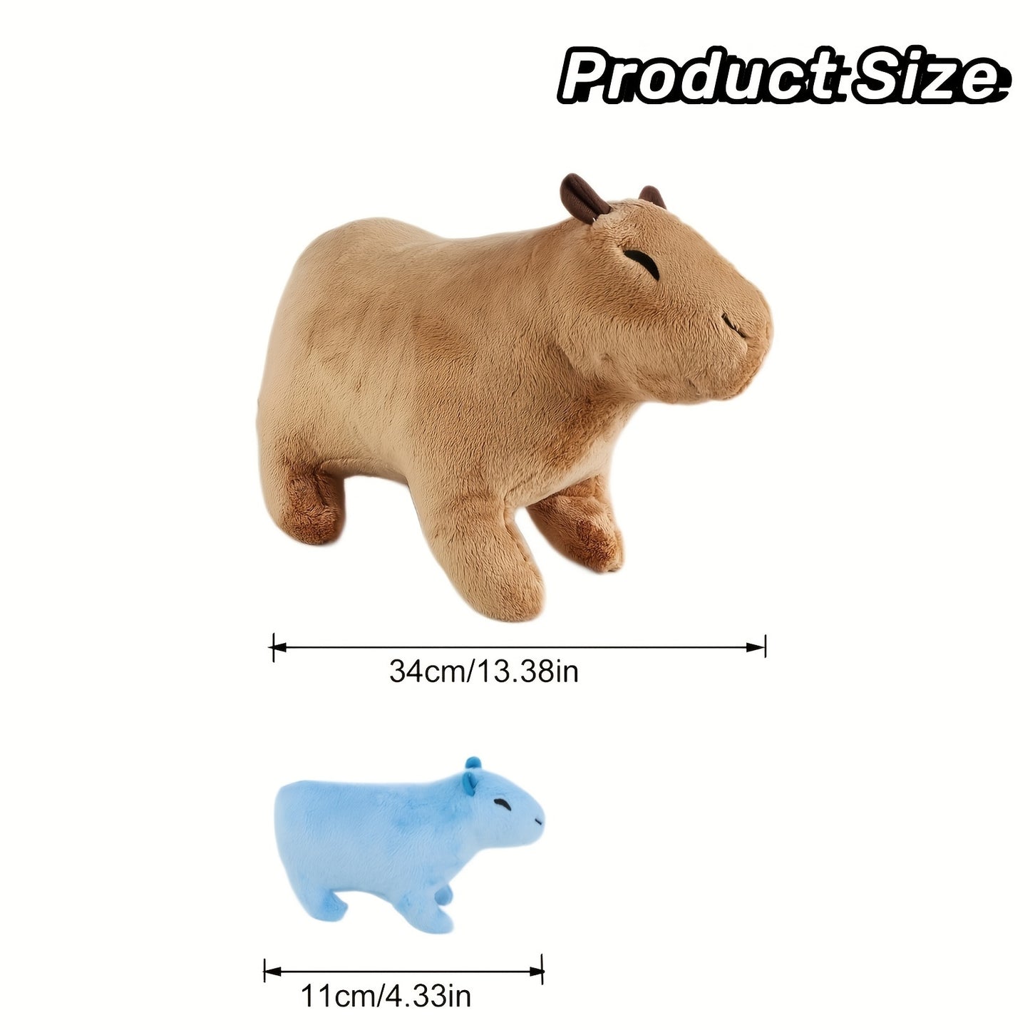 Capybara Plush Toy with 4 Small Plush Kawaii Simulation Animal Capybara Plush Dolls