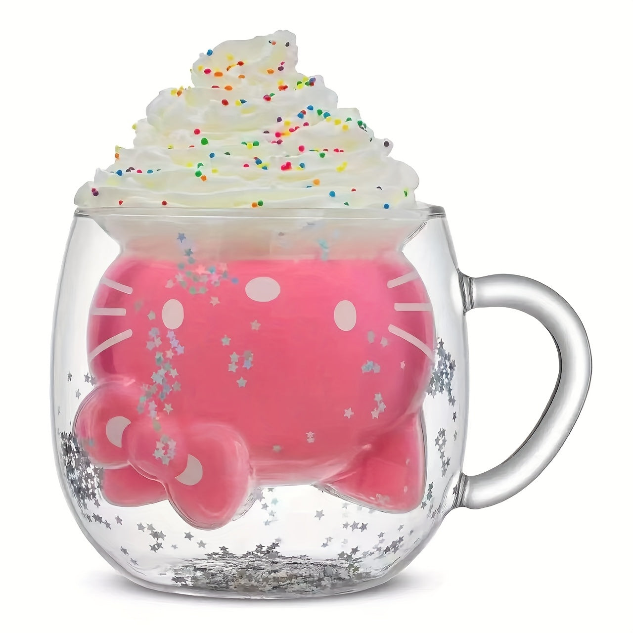 Kawaii Sanrio Hello Kitty Double-Layer Vacuum Glass Cup