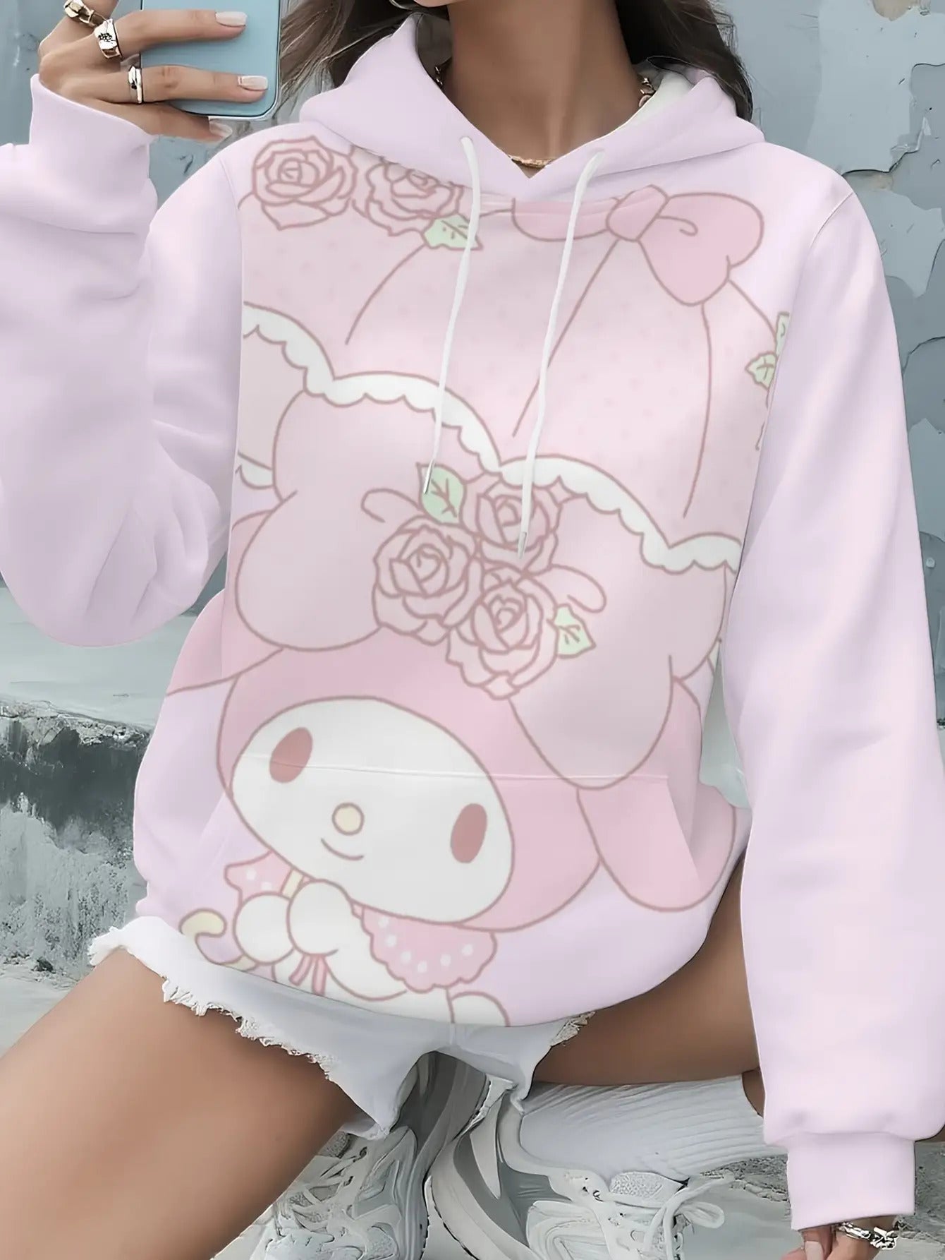 Sanrio Kawaii Clothes - My Melody Women's Hooded Sweater