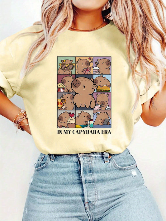 Women's T-Shirt | Cute Capybara Graphic Print