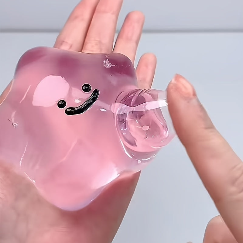 Taba Squishy Squeeze Star Eyes & Pink Cheeks, Soft Sensory Relax Fidget Toy