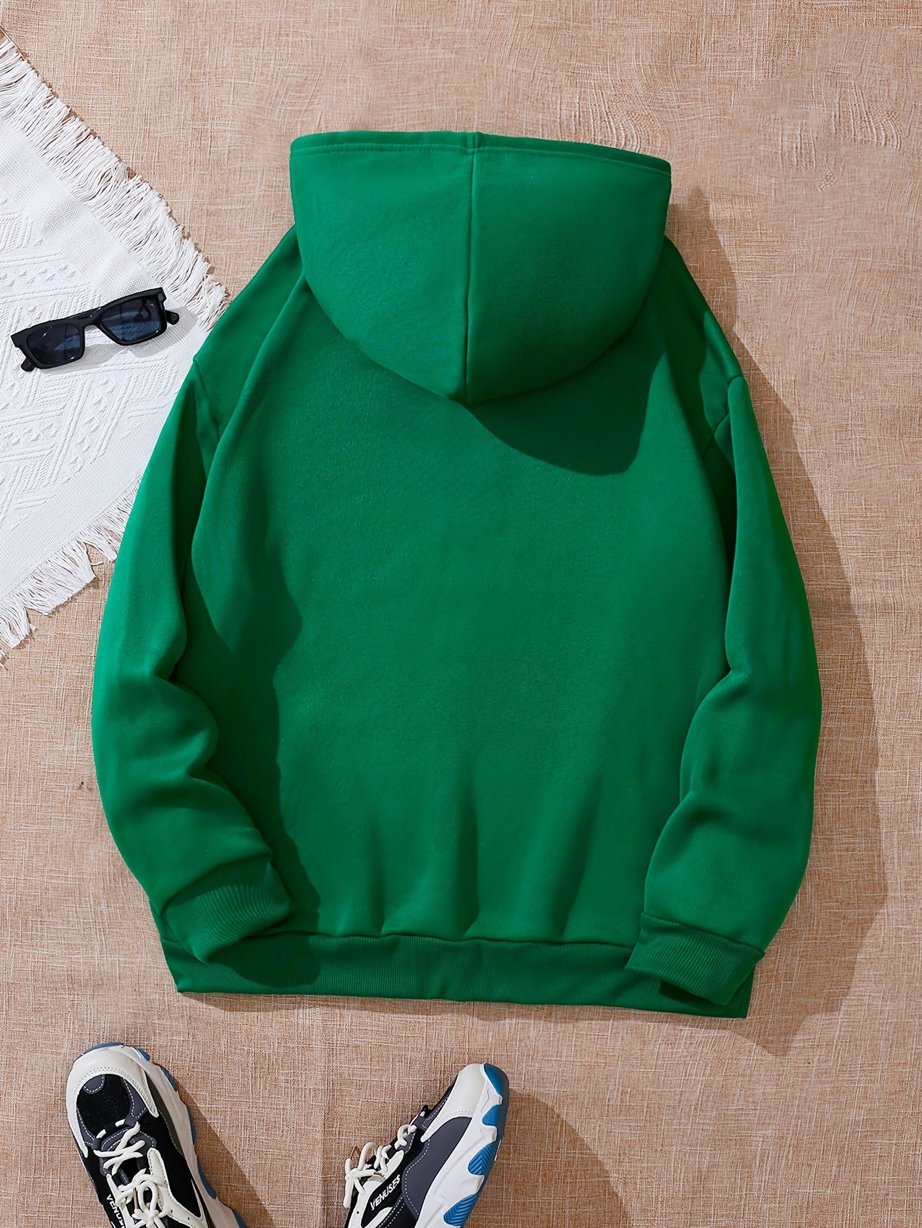 Plus Size Cute Frog Print Drawstring Hoodie - Relaxed Fit