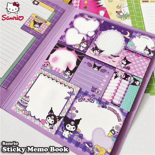 Sanrio Hello Kitty Sticky Memo Book with 2 Letter Paper Designs + 11 Sticky Note Designs, 330 Sheets