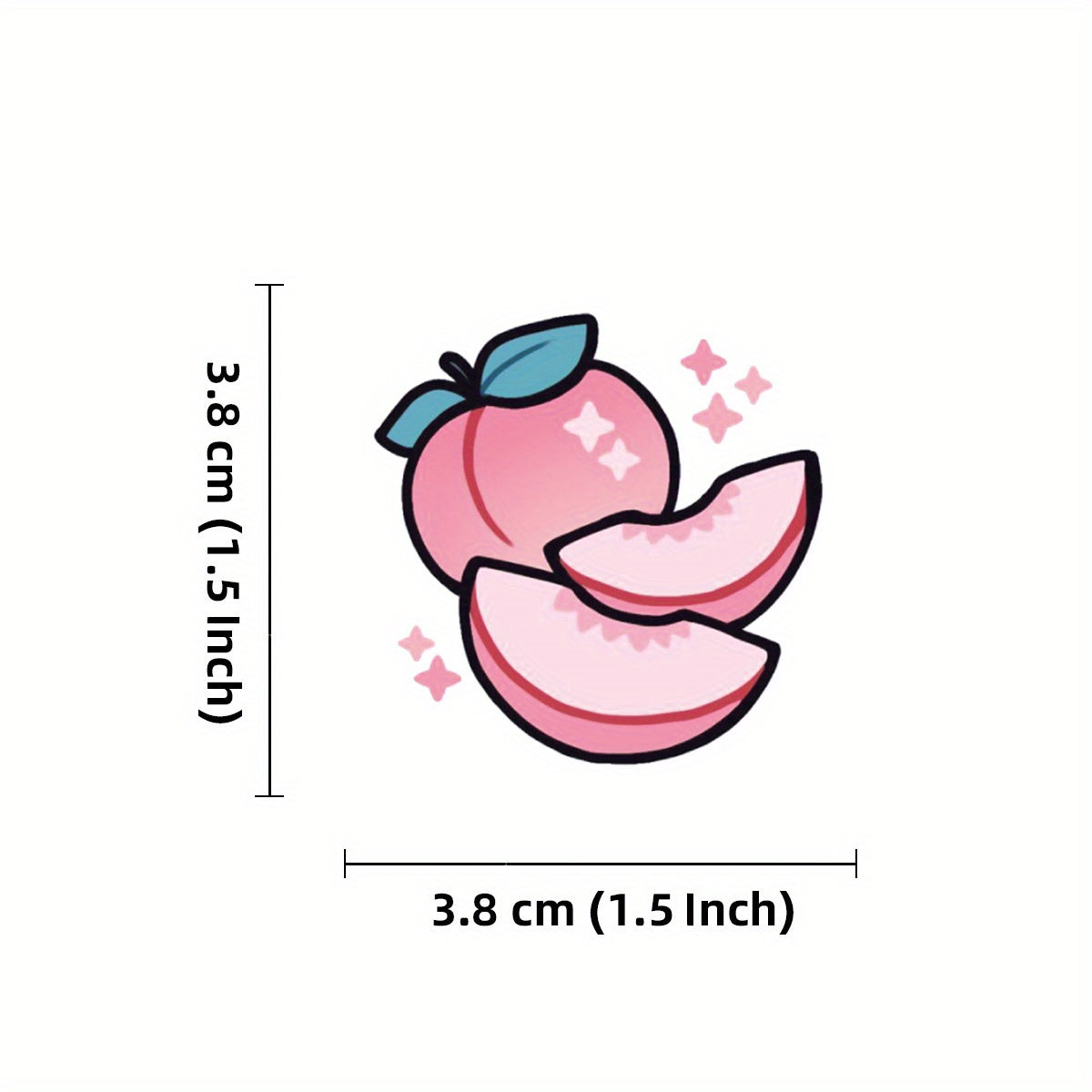 46pcs Peach Color Small Object Stickers, 2pcs of Each of 23 Styles, Small and Exquisite Creative Decorative Stickers