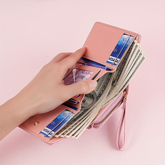 Cutecore Embroidered Heart Wallet, Sweet Zipper Coin Purse