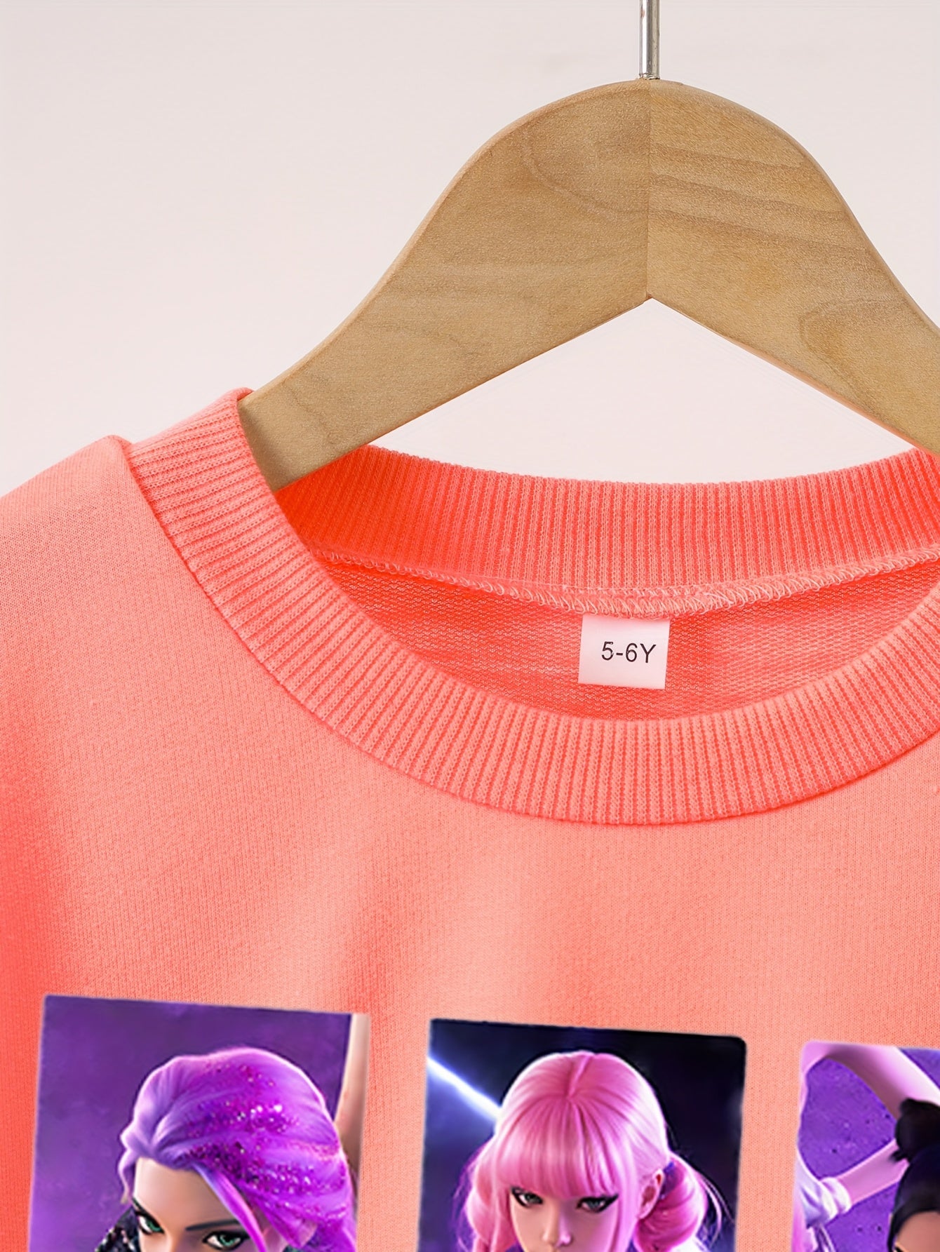 Y2K Aesthetic K-Pop Matching Set for Girls - Oversized Anime Graphic Pullover & Sweatpants Outfit