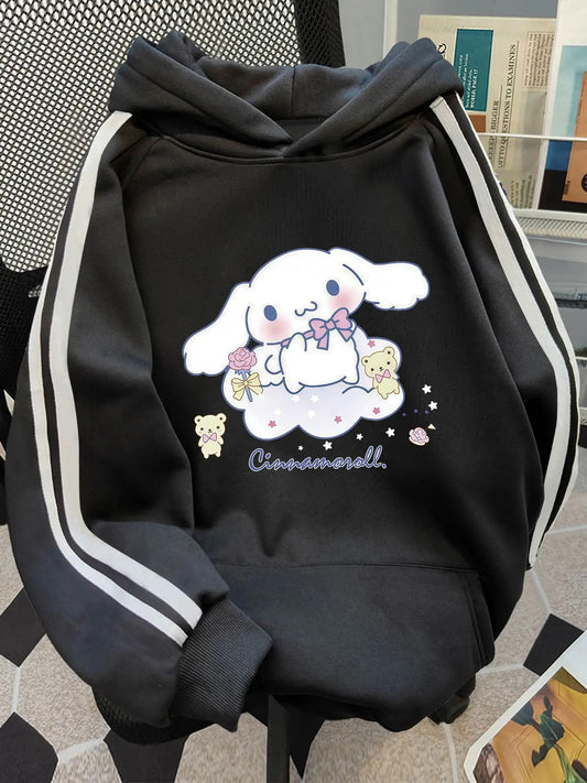 Sanrio Cinnamoroll Womens Kawaii Hoodie Fleece Sweatshirt