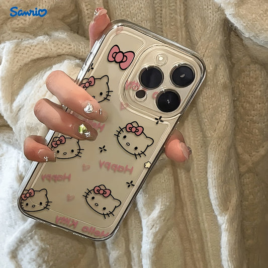 Kawaii Sanrio Hello Kitty Shockproof Full Cover Phone Case for iPhone