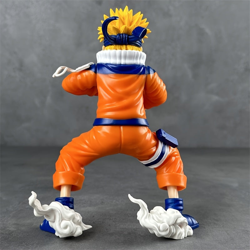 Naruto Figurine Uzumaki Classic Style Action Figure | Restoring Orange Battle Outfit & Rasengan Hand Seal Pose, Konoha Headband, Iconic Hairstyle | Collector' Grade