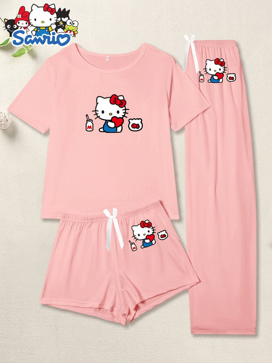 Sanrio's Hello Kitty Casual And Comfortable Three-Piece Set