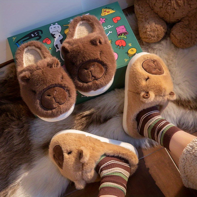 The Chill Companion Capybara Plush Slippers