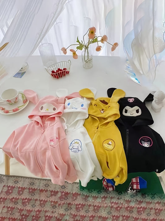 Sanrio for Kuromi & for Cinnamoroll Girls' Hooded Sweatshirt