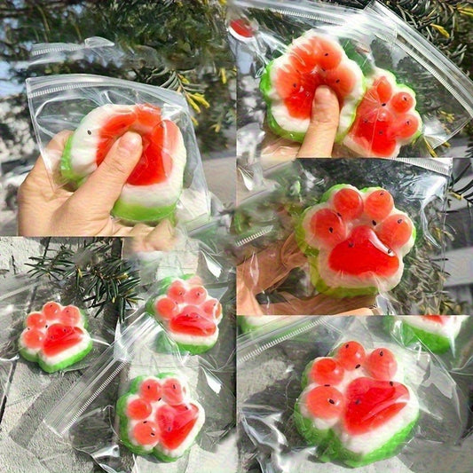 Taba Squishy Watermelon Cat Paw Squishy Toy