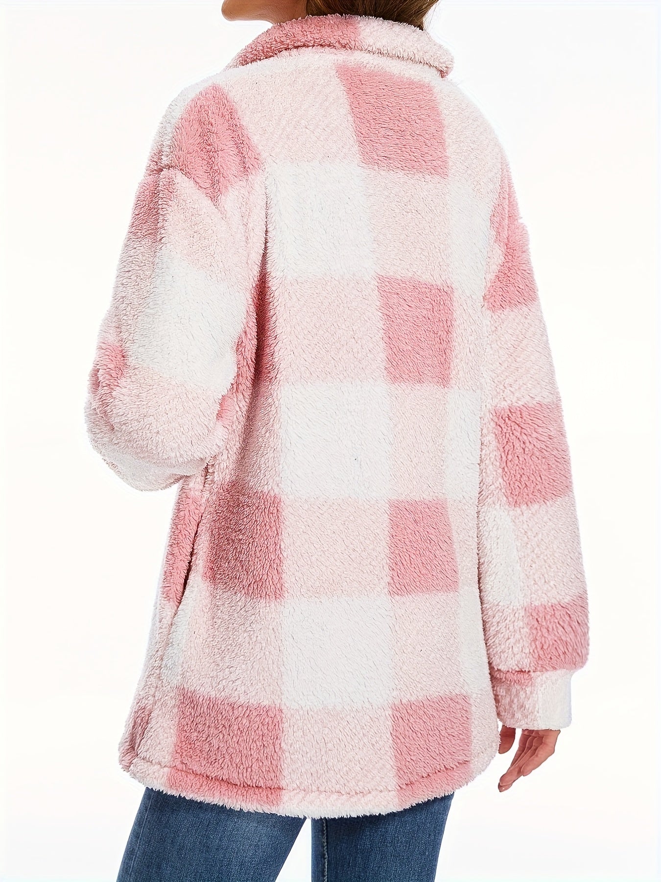 Elegant Cutecore Soft Plaid Winter Jacket - Stay stylish and cozy this winter with this adorable plaid jacket. Perfect for a chilly day out or a casual evening in. Add a touch of cuteness to your winter wardrobe with this soft and trendy piece.