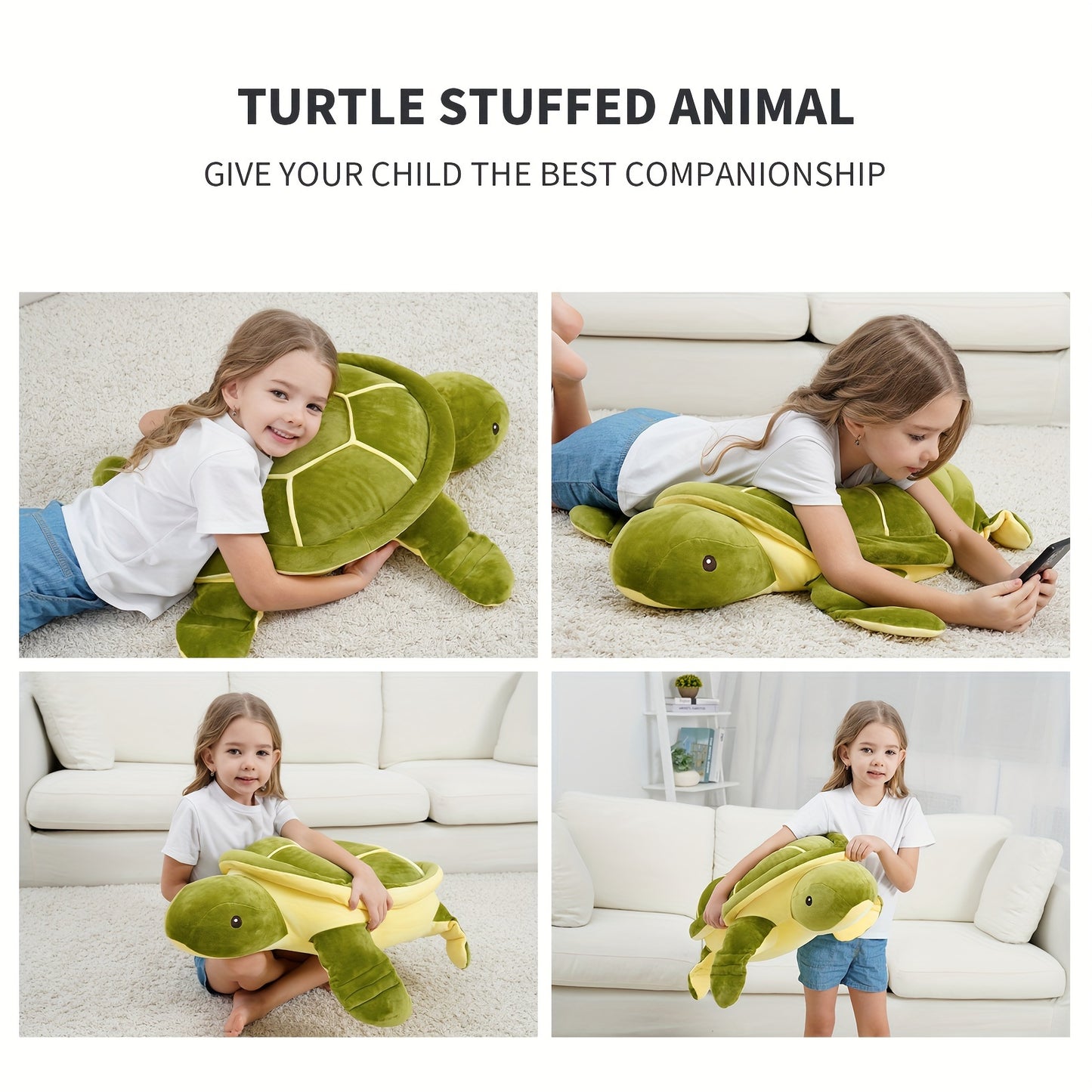 28" Jumbo Plush Sea Turtle Stuffed Animal - Ultra Soft Large Ocean Turtle Pillow Toy