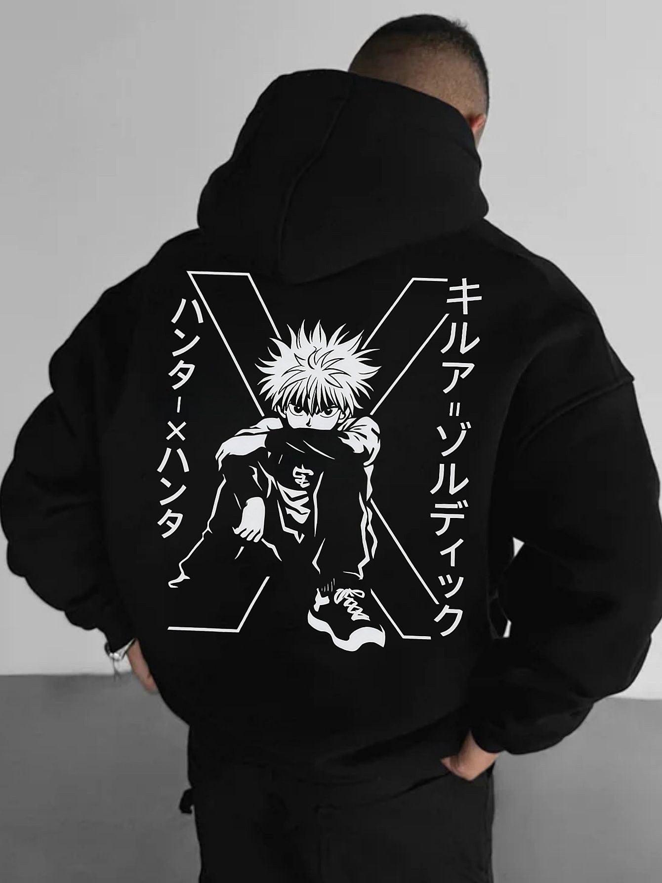 Men’s Oversized Japanese Manga Anime Hoodie – Pullover Featuring Shoto Todoroki & Iconic Manga Prints