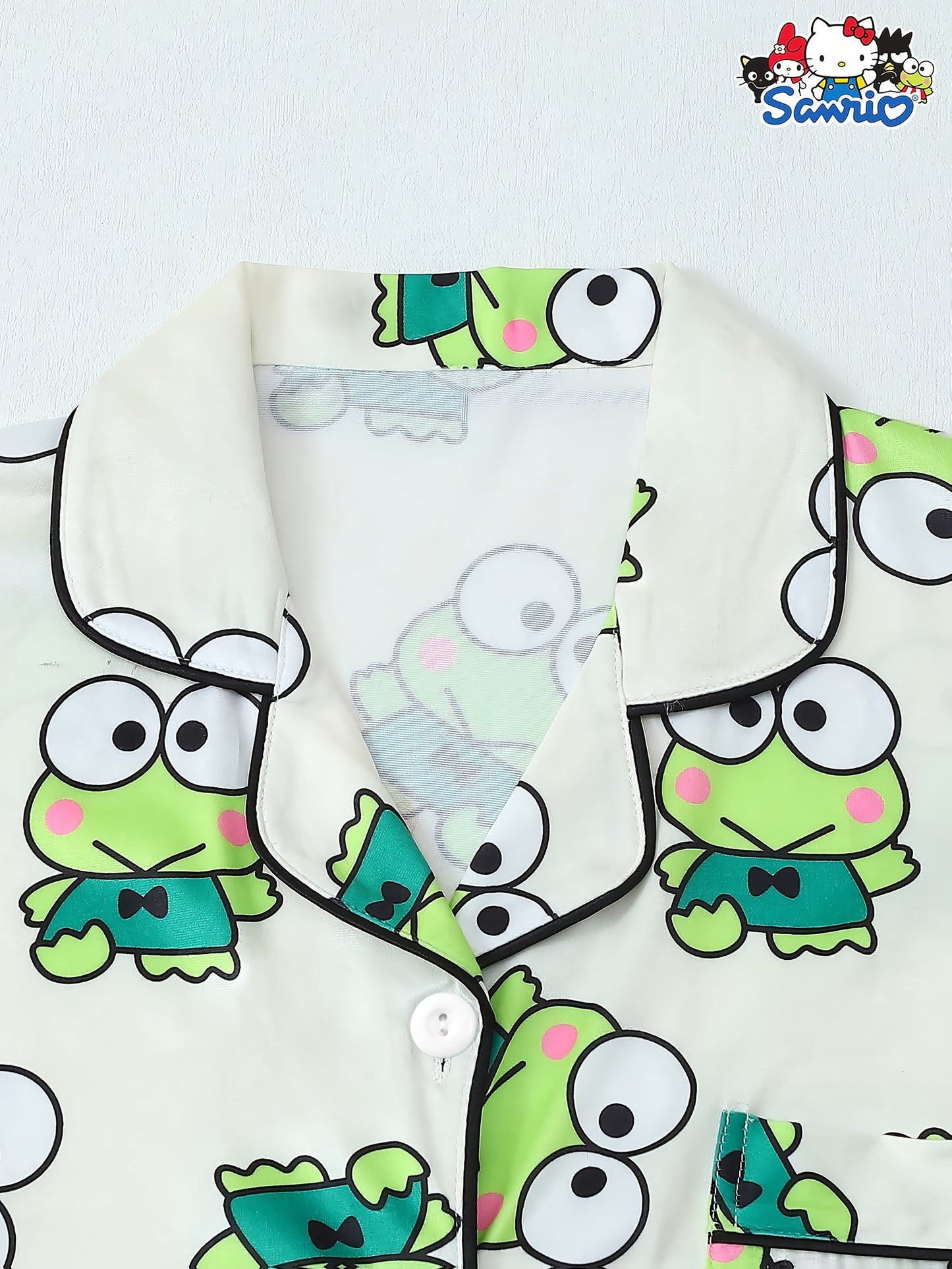 Sanrio Kawaii Frog Pajama Set for Women