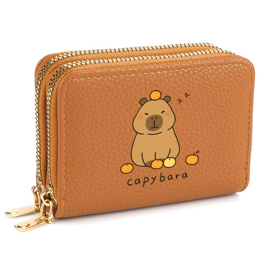 Cute Wallet - Capybara Double Zipper Wallet
