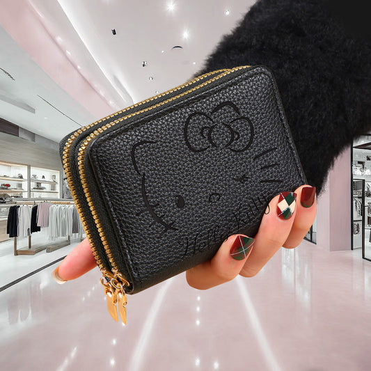 Cute SANRIO Hello Kitty Wallet - Black