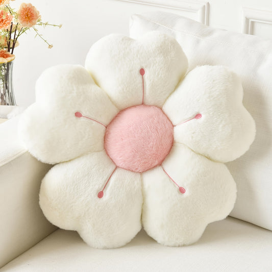 Cutecore Soft Plush Daisy Flower Throw Pillow