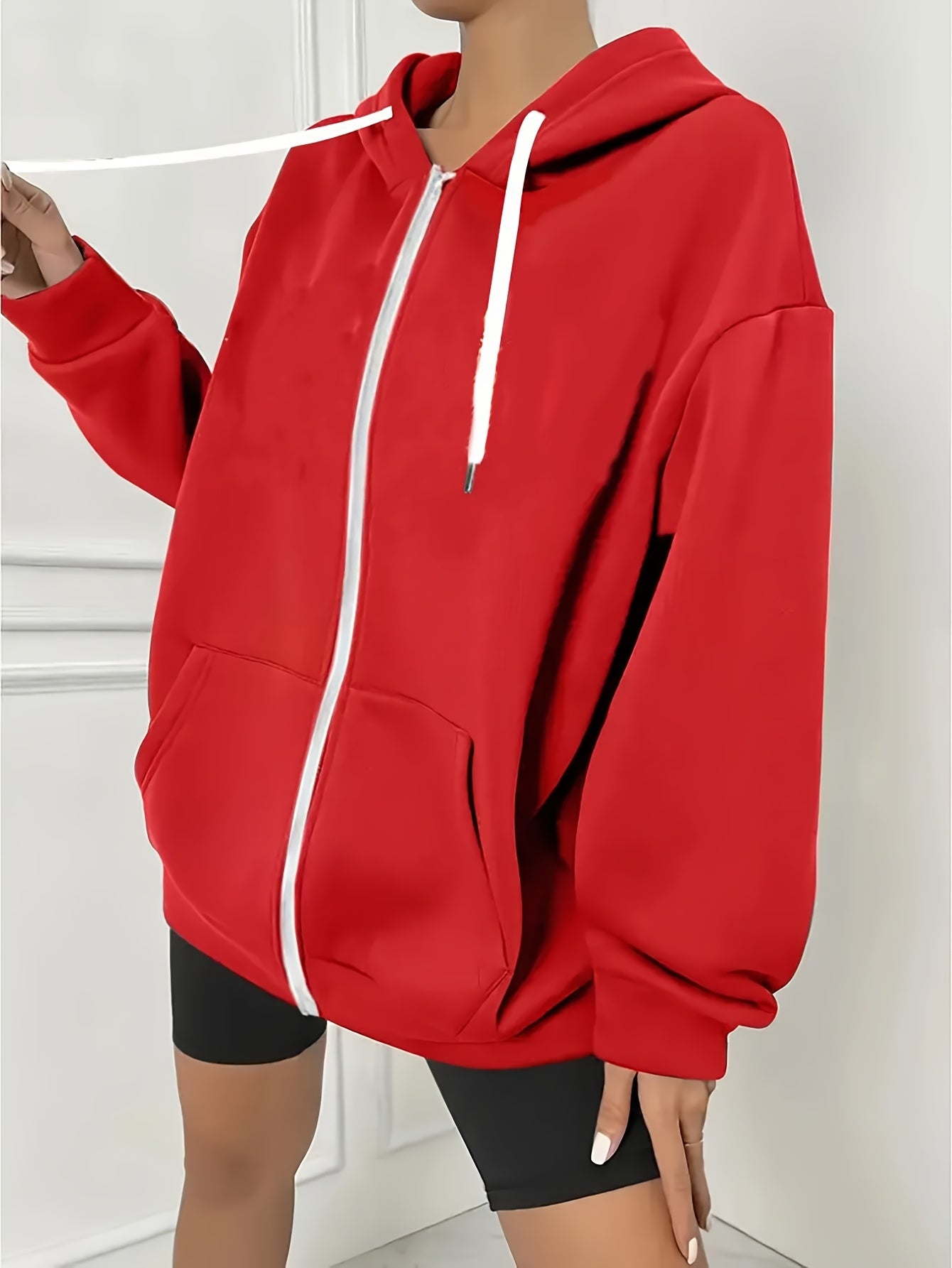 Sanrio Hello Kitty Plus Size Women's Zip Kawaii Hoodie | Cute Iconic Wink Face & Ears/Paws Design | Cozy Fall/Winter Zipper Hoodie with Pockets, Machine Washable Sweatcoat for Anime Fans