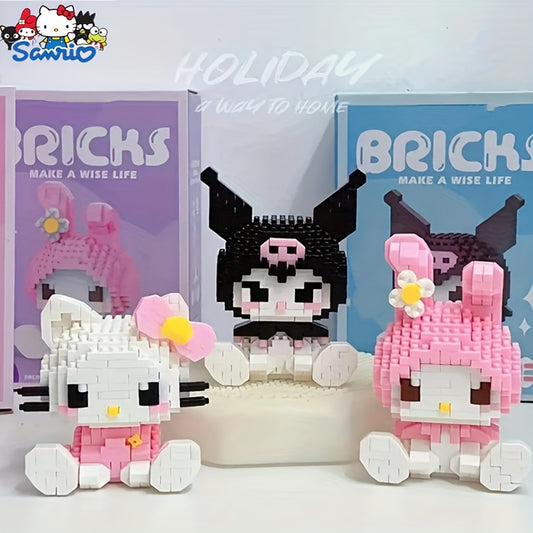 Kawaii Sanrio Character Building Blocks Set - Hello Kitty, Kuromi, My Melody, Cinnamoroll