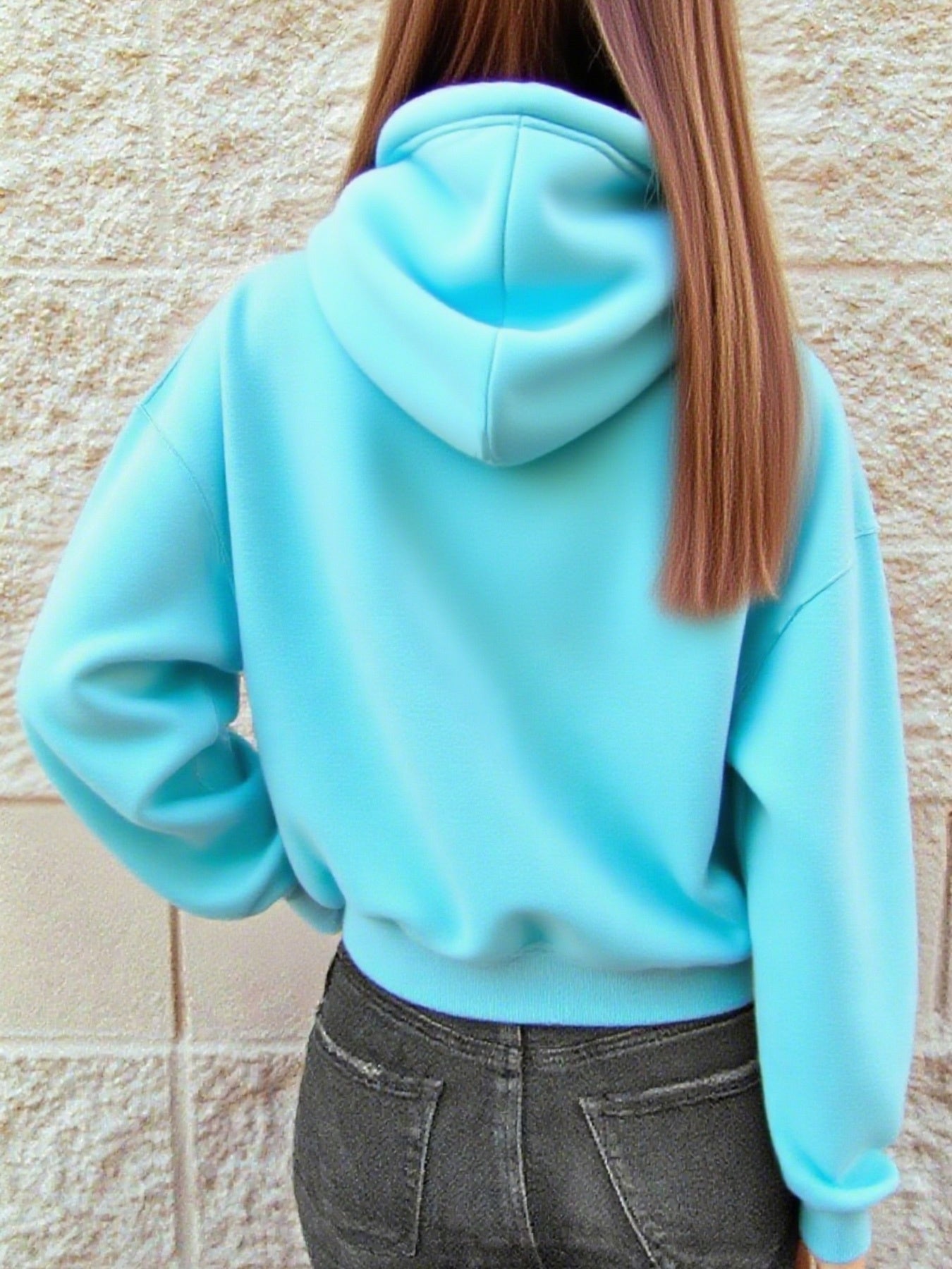 Womens Light Blue Anime Graphic Hoodie - Cute Japanese Manga Pullover Sweatshirt