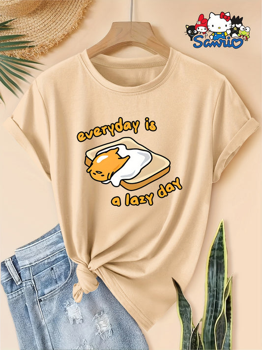 Sanrio Official Licensed Women's "Everyday is a Lazy Day" Graphic T-Shirt