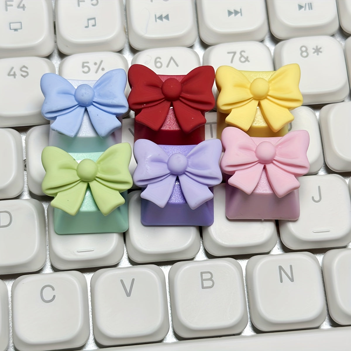 "Cute Bow Mechanical Keyboard Keycap - Colorful and Unique Keycap for Enhanced Typing Experience