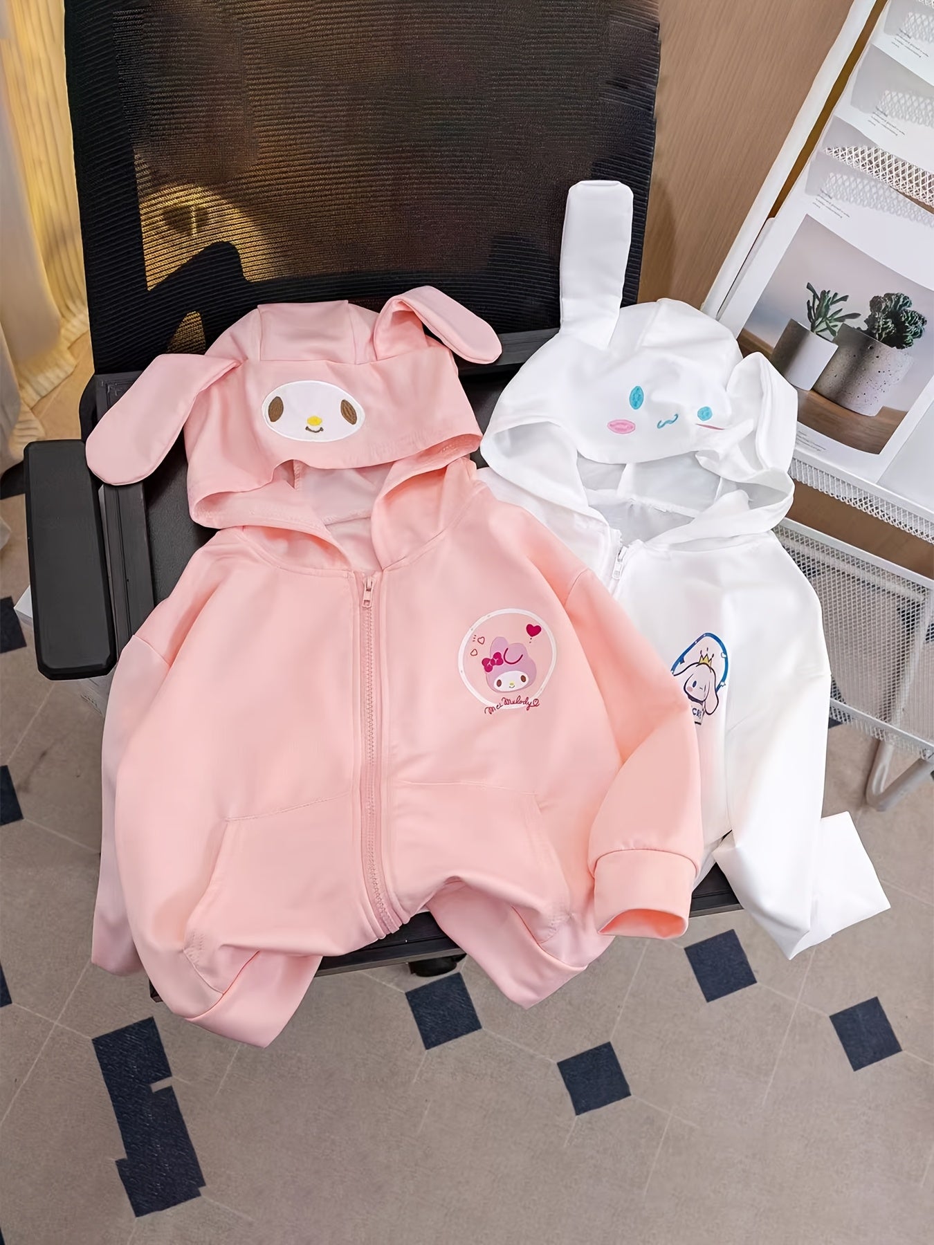 Sanrio for Kuromi & for Cinnamoroll Girls' Hooded Sweatshirt