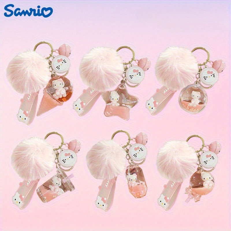 Kawaii Sanrio Hello Kitty Keychain Set - Officially Licensed Cute Cartoon Keychains