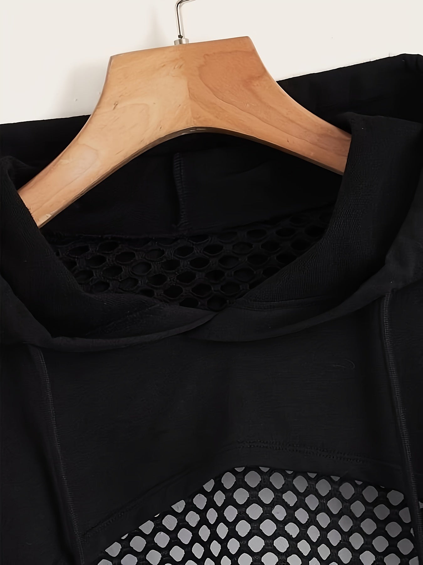 Sporty and Cute Crop Hooded Sweatshirt, Drawstring Long Sleeve Pullover Hoodie