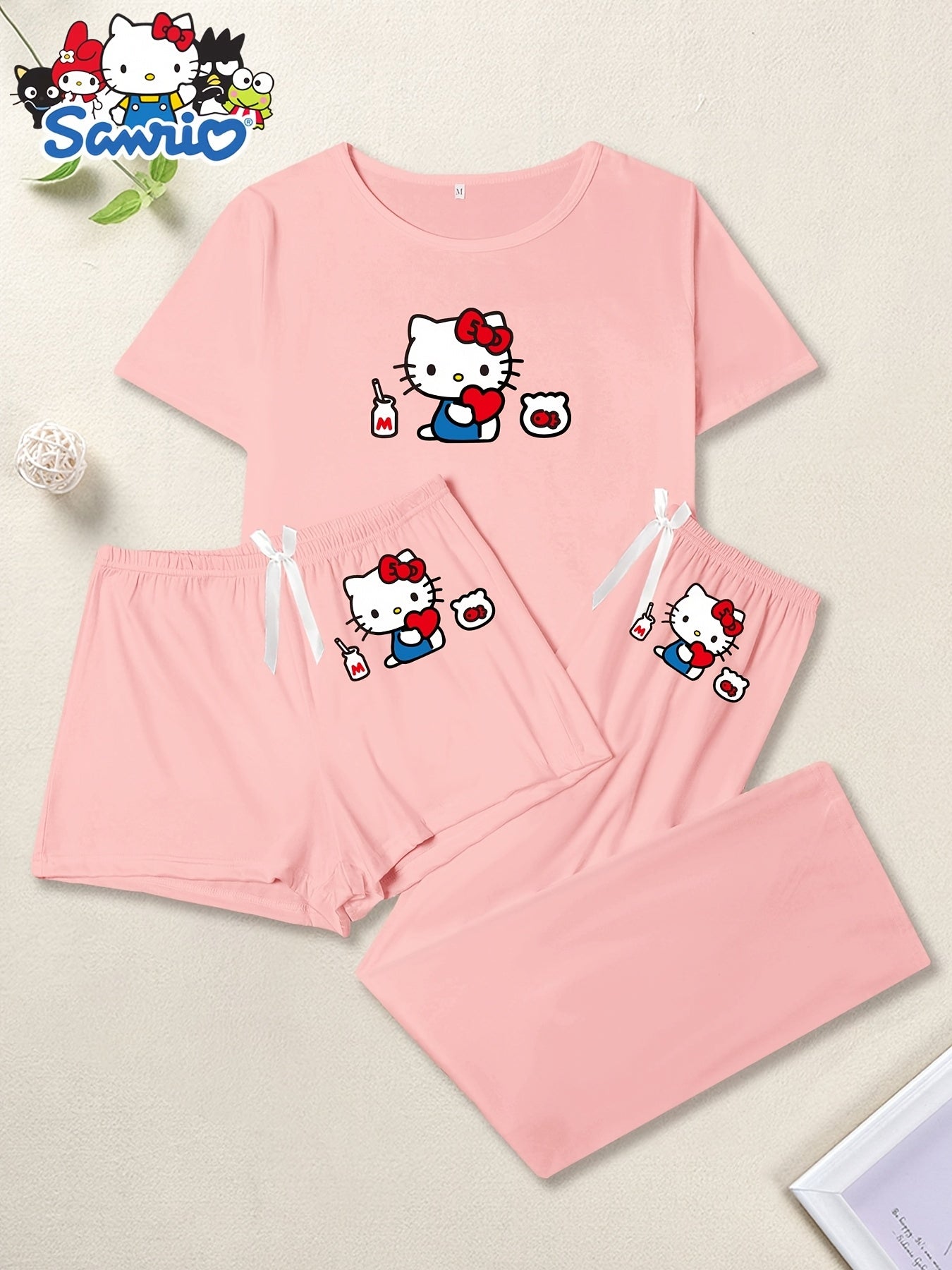 Sanrio's Hello Kitty Casual And Comfortable Three-Piece Set